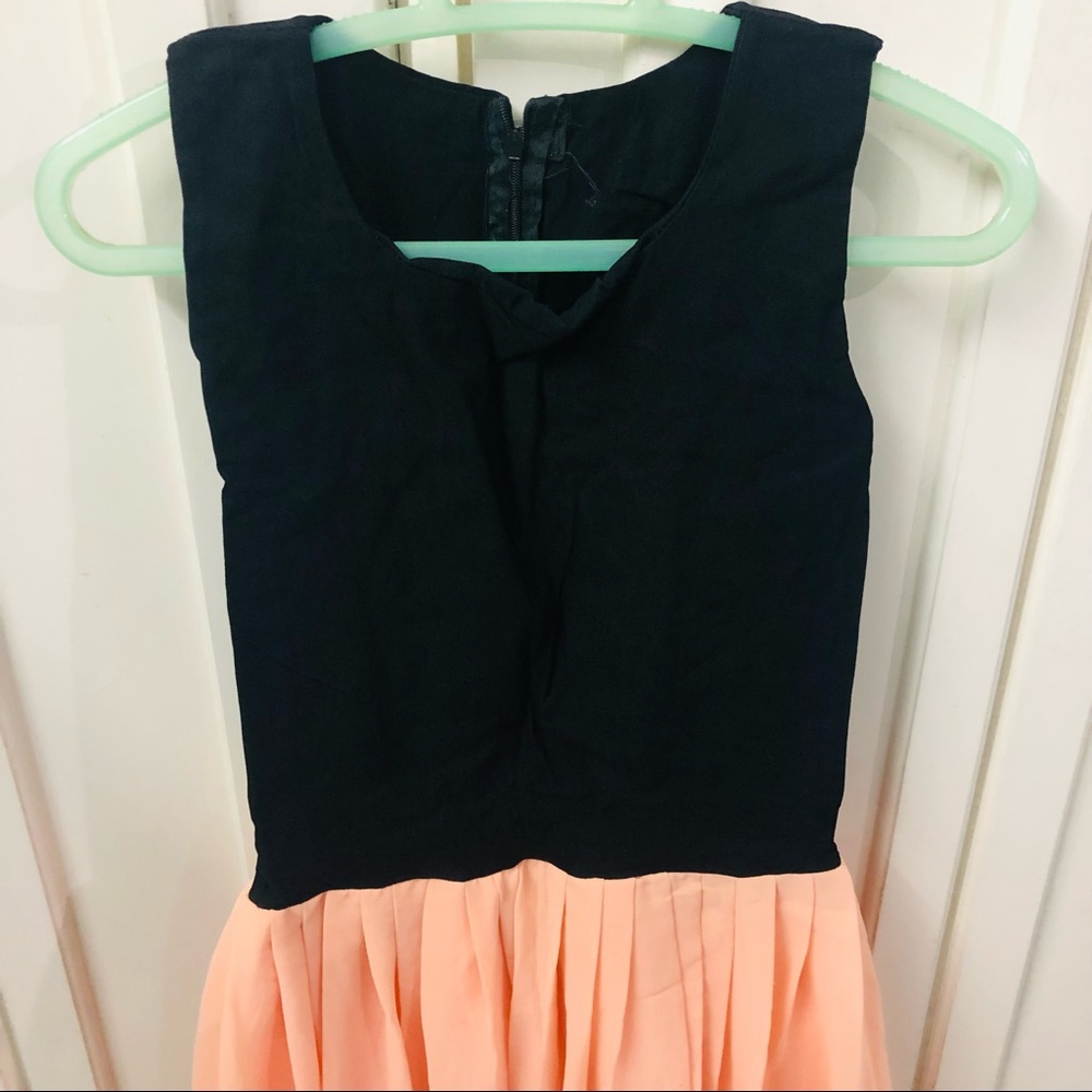 Peach black prom dress - Picture 6 of 7